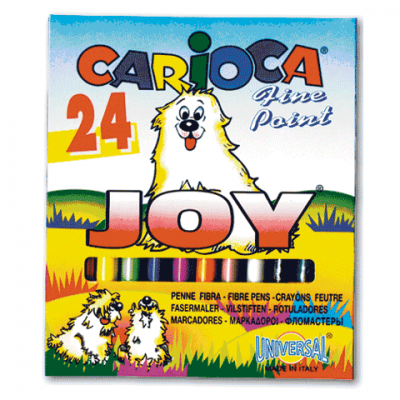 Фломастеры CARIOCA JOY 24 цв., вент.колпачок, картон.коробка, гарантия - 3года, 40615 150108