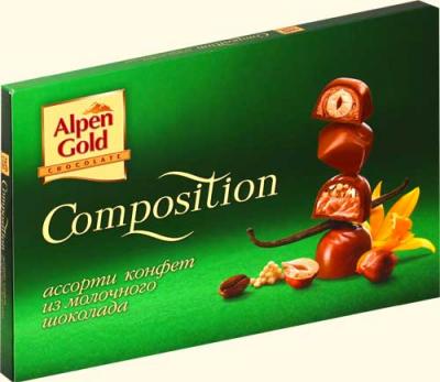 Набор шок. конфет Alpen Gold Композишн, молочный, 163г (23958)
