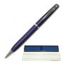 Ручка шариковая BRAUBERG бизнес-класса, корпус синий, хром. детали, 140704, синяя 140704