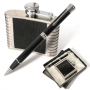 Набор GALANT "Classic Collection": ручка, фляжка, серебр./черный,подар.кор.шелк, арт. 140877 140877