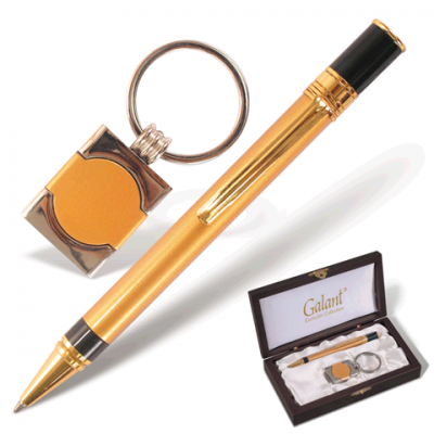 Набор GALANT &quot;Exclusive Collection&quot; : ручка, брелок, золот./черный, дер.подар.кор.шелк, 140879 140879