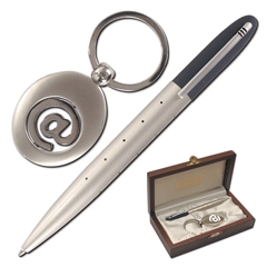 Набор GALANT &quot;Exclusive Collection&quot;: ручка, брелок, хром/никель, подар.коробка (дерево), 140945 140945