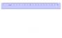 Линейка 20см прозрачная, бесцветная (00973) 