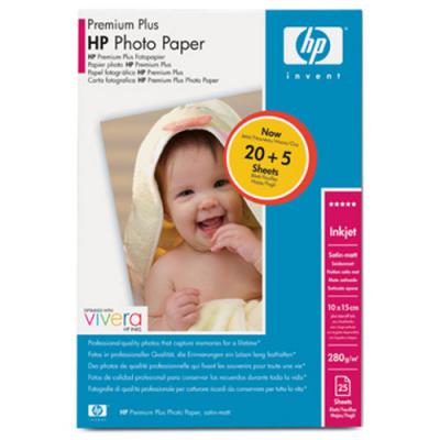Бумага HP Premium Photo Paper , матовая атласная высшего качества, 10x15 см, 280 г/м2, 25 листов Q8030A (21868) 