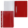 Скоросшиватель пластиковый с перфорацией BRAUBERG "Smart", красный, толщина пластика 0, 2мм 222050