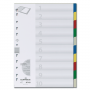 Разделитель пластиковый DURABLE для папок А4, цифровой 1-10, цветной, 6740-27 222446