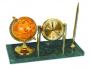 Часы на подставке из мрамора GALANT с глобусом и шарик. ручкой 231199 231199