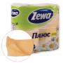 Бумага туалетная ZEWA 2-слойная 4рул./уп., с ароматом ромашки, желтая (24122)