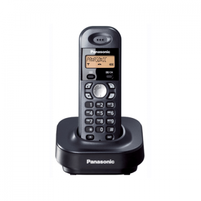 Радиотелефон PANASONIC KX-TG1411RUT, пам 50ном АОН повтор, часы/будильник (радиус 10-100м),цв титан 260343