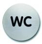Указатель-пиктограмма DURABLE настенный круглый "ТУАЛЕТ (WC)", диаметр-83мм, 4907-23 290200