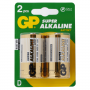 Батарейка GP Alkaline D (LR20, 13А), комплект 2шт., в блистере, 1.5В 450433