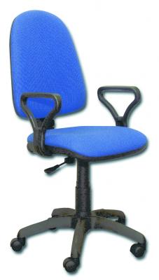 Кресло для оператора &quot;Престиж&quot; с подлокотниками, черно-синее (В-12) 530054