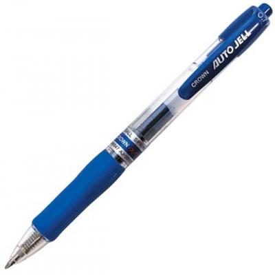 Ручка гелевая &quot;Crown&quot;, автоматическая, с резиновой манжеткой, синяя (24165)