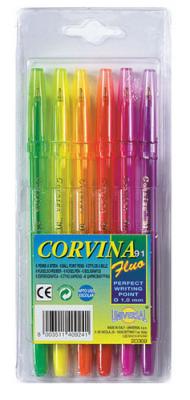 Ручка шариковая &quot;Corvina&quot; набор FLUO 91, 6шт в блистере (07085) 