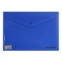 Папка-конверт с кнопкой непрозрачная BRAUBERG А4, синяя, до 100 листов, 0, 18мм, 221362 221362