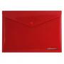 Папка-конверт с кнопкой непрозрачная BRAUBERG А4, красная, до 100 листов, 0, 18мм, 221364 221364