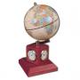 Глобус на подставке с часами, термометром и гигрометром GALANT (цвет- красн дер.) 231180 231180