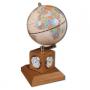 Глобус на подставке с часами, термометром и гигрометром GALANT (цвет- орех) 231181 231181