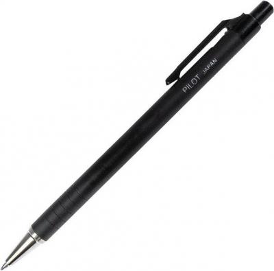 Ручка шариковая автоматическая &quot;Pilot&quot; BPRK-10, с резиновым корпусом, черная (11909)